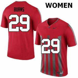 Women's Ohio State Buckeyes #29 Rodjay Burns Throwback Nike NCAA College Football Jersey Top Deals FED1144IM